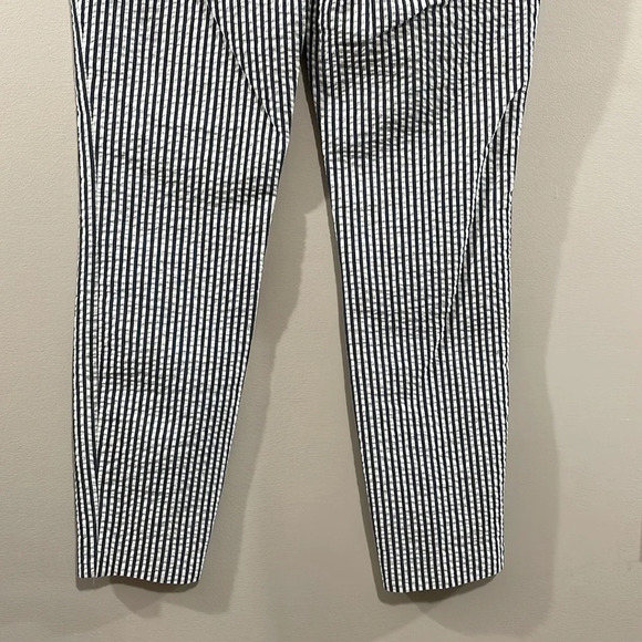 NWOT Zara Seersucker Striped Slim Trouser Pants XS - Picture 7 of 16